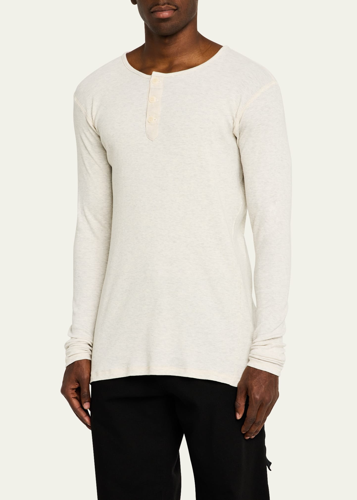 Men's Cotton Henley Shirt - 4