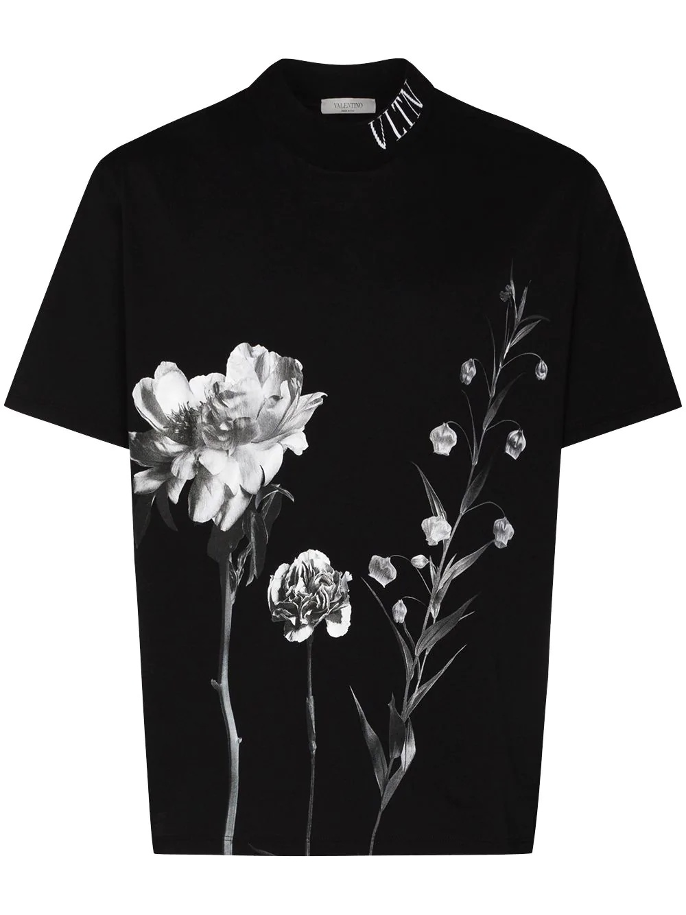 VLTN floral-print T-shirt - 1