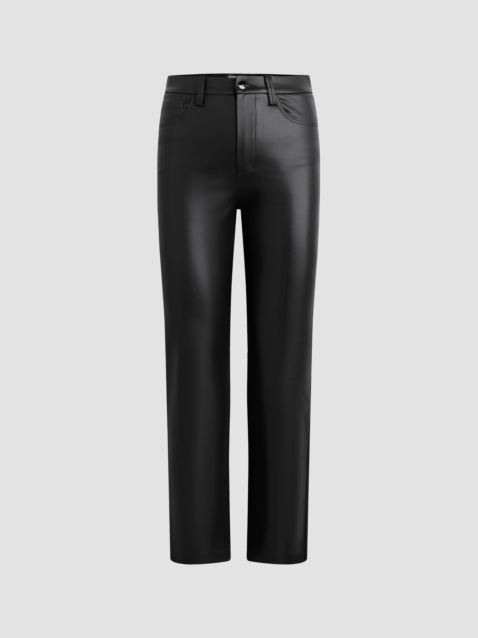 Women's The Lyra Slim Faux Leather Pants - Black - 1