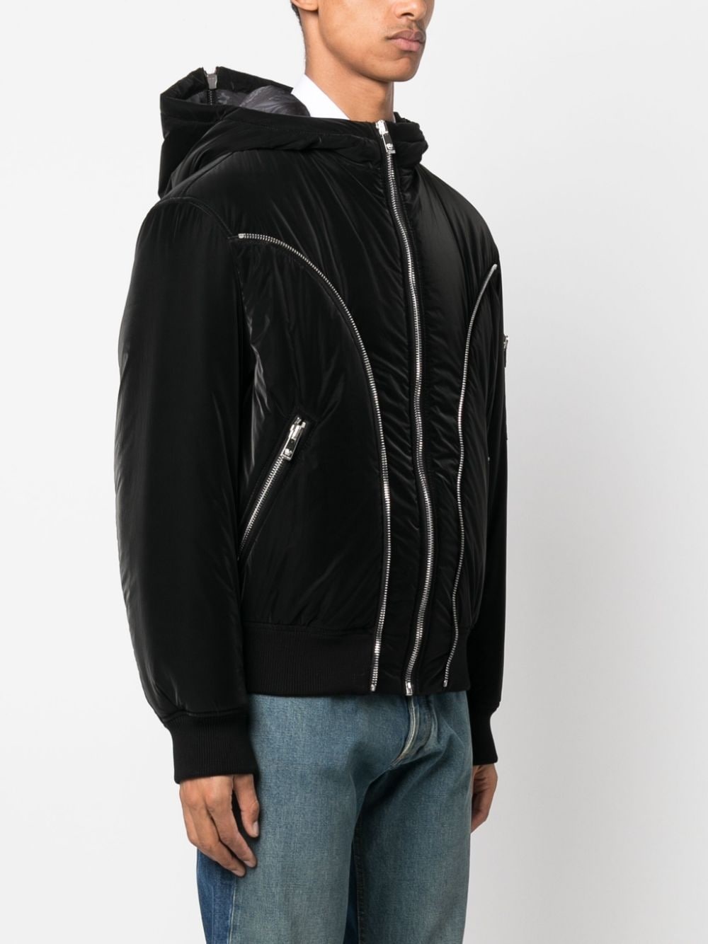 zip-detail puffer jacket - 3
