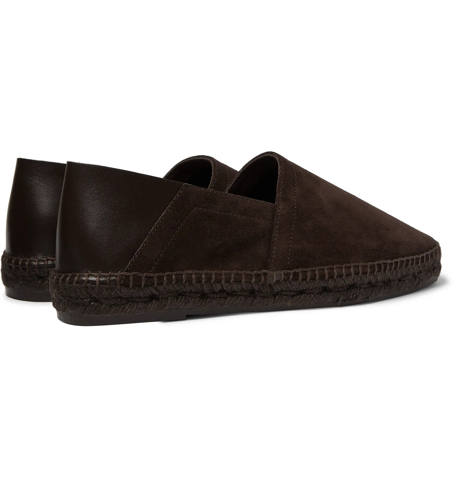 Barnes Collapsible-Heel Suede and Leather Espadrilles - 15