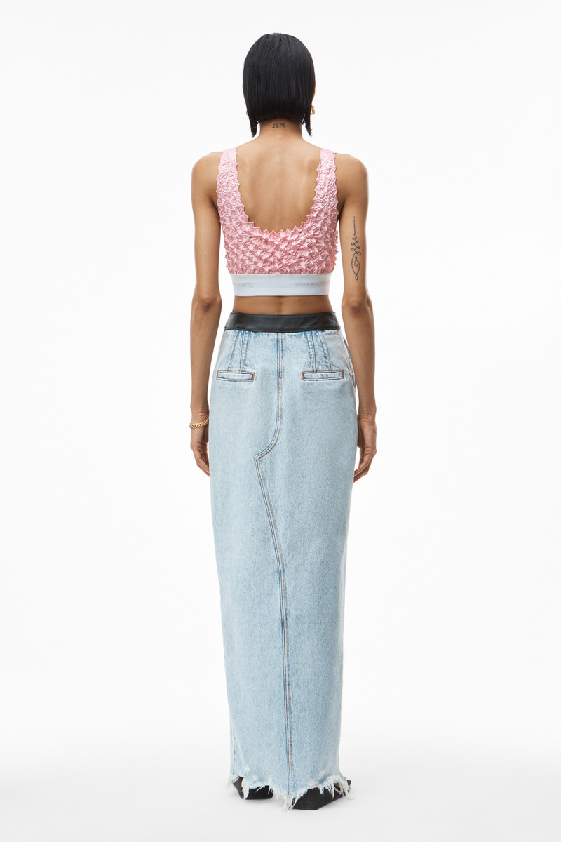 LOGO ELASTIC BAND BRA IN SHIBORI SATIN 3