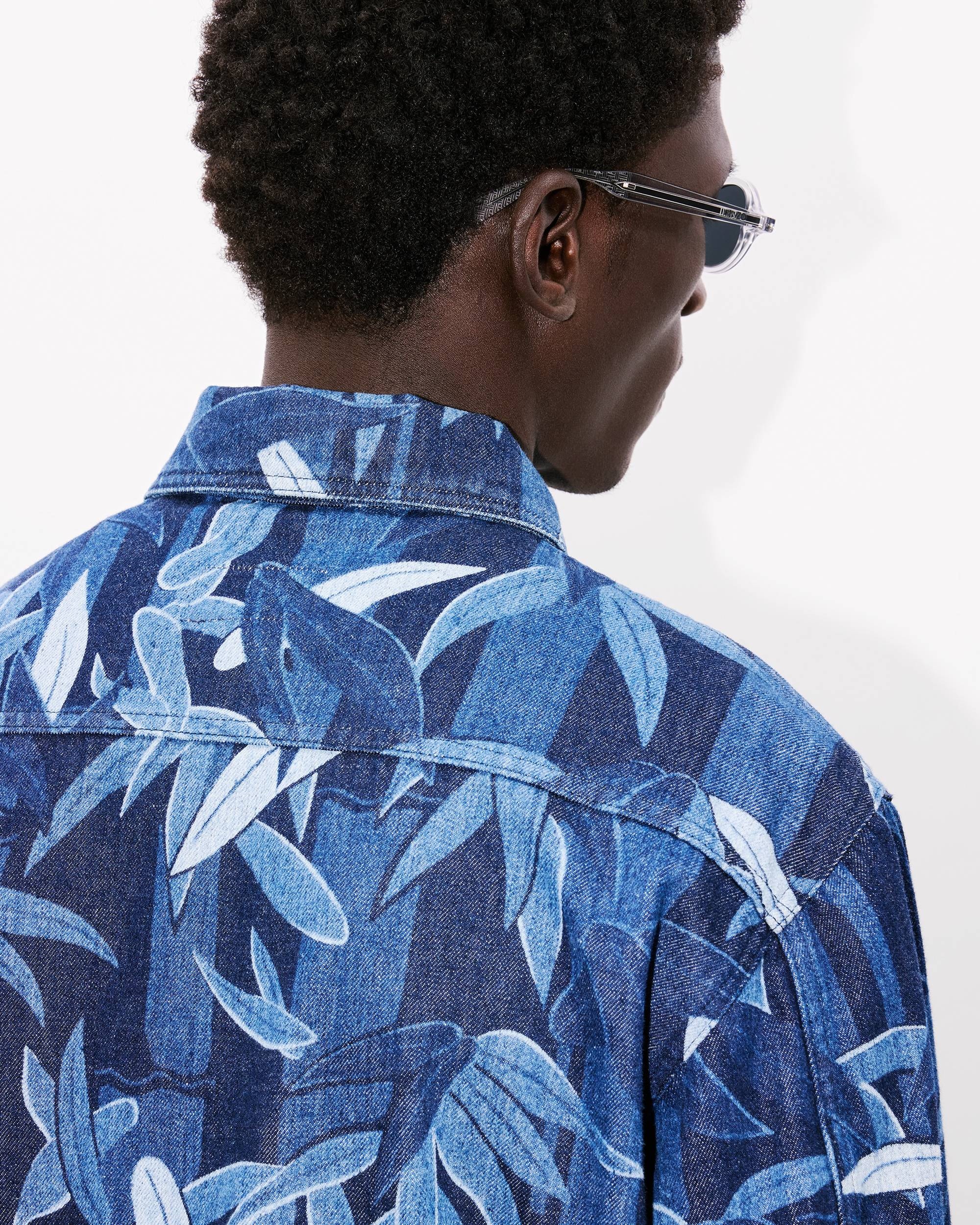 KENZO Chiku-rin camo' zipped trucker jacket in japanese denim - 7