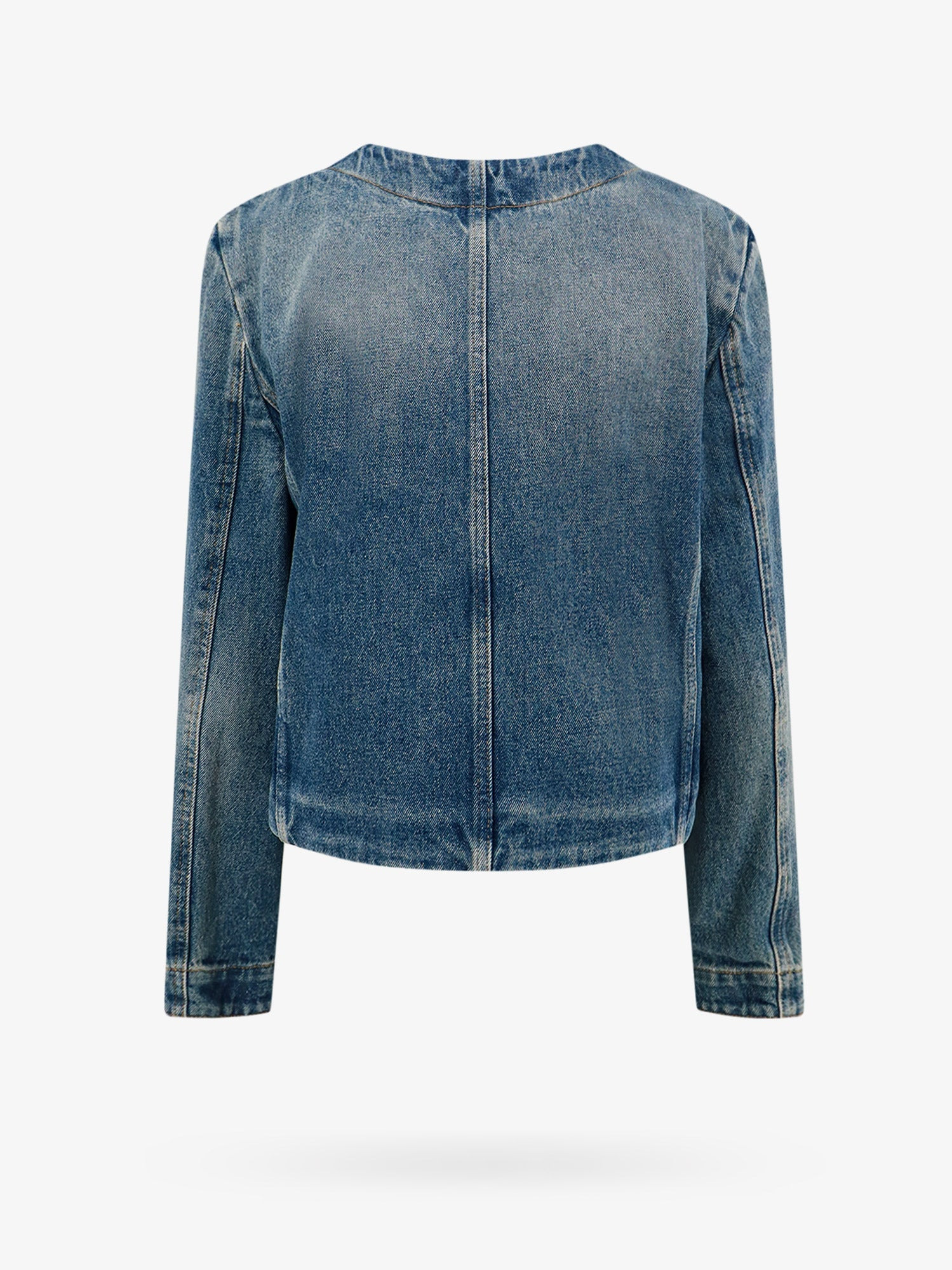 Denim Jacket With Metal 4G Chain - 6