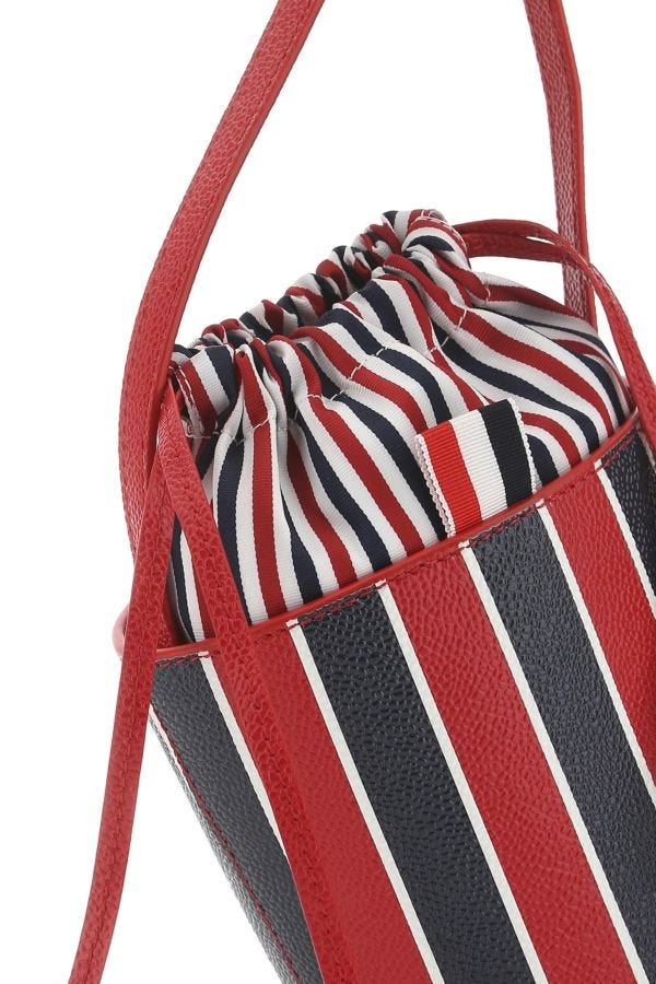 【送料&関税込】Thom Browne Printed Leather Mini Bucket Bag Thom Browne Printed Leather Mini Bucket Bag – LOZURI®