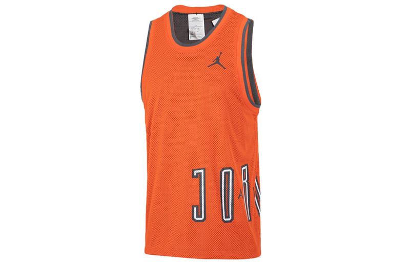 Jordan Air Jordan Sport Dna Logo Printing Reversible Breathable Basketball Sports Vest Orange DA7235-803 outlook