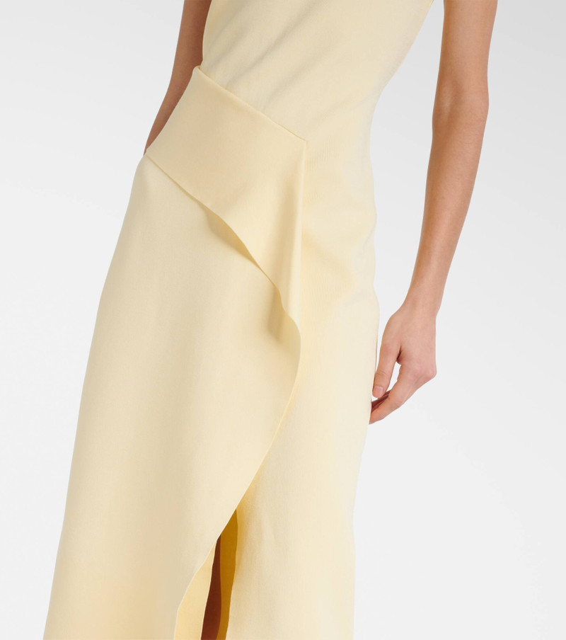 Draped asymmetric maxi dress 5