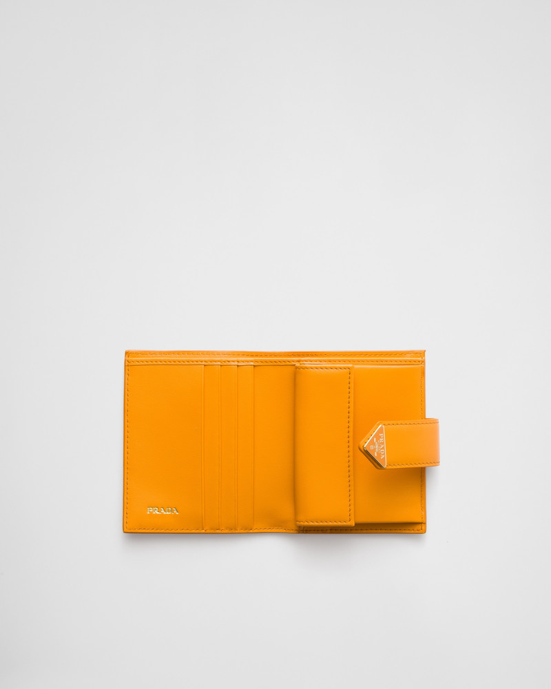 Prada Small Saffiano and smooth leather wallet outlook