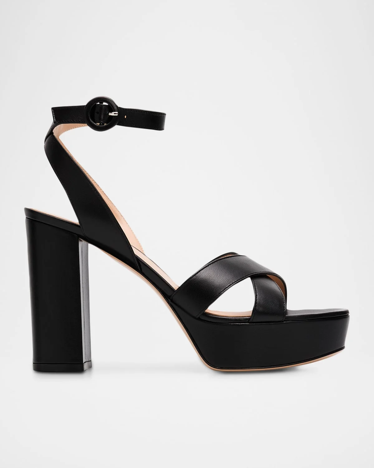 Crisscross Ankle-Strap Platform Sandals - 1