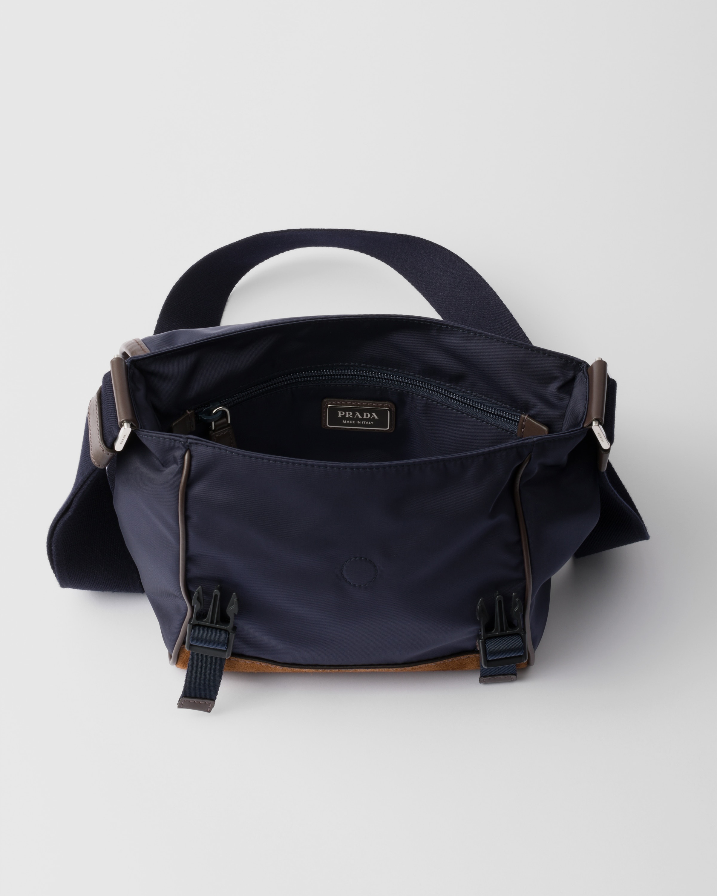 Prada Small Re-Nylon and leather shoulder bag | REVERSIBLE