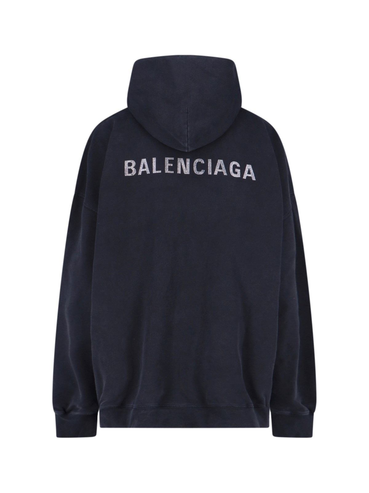 BALENCIAGA RHINESTONE LOGO HOODIE | sugar | REVERSIBLE