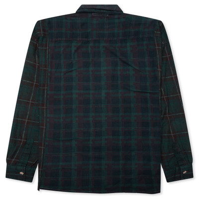 NEEDLES OVER DYED RIBBON WIDE SHIRT - GREEN outlook