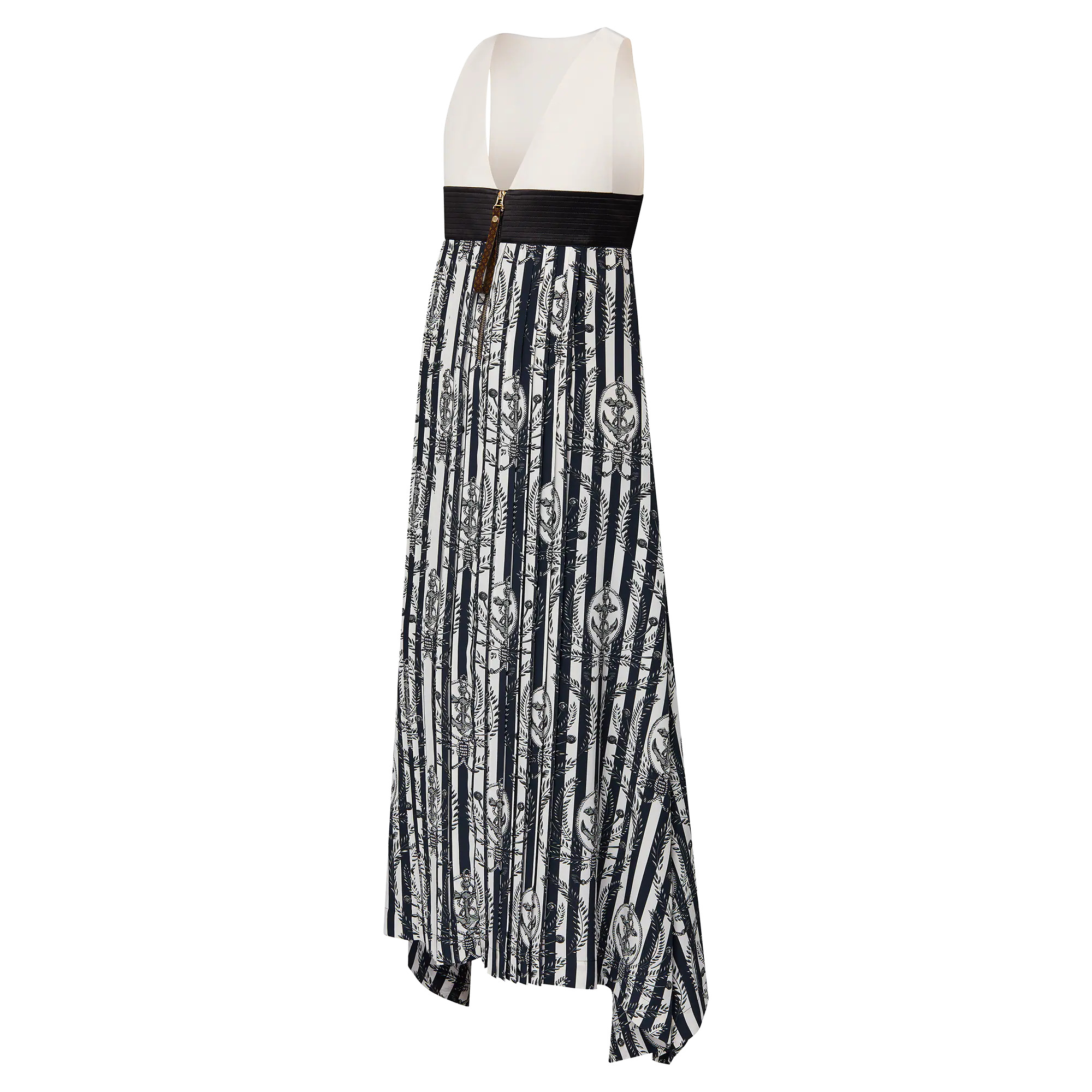 Striped Anchor V-Neck Dress - 2