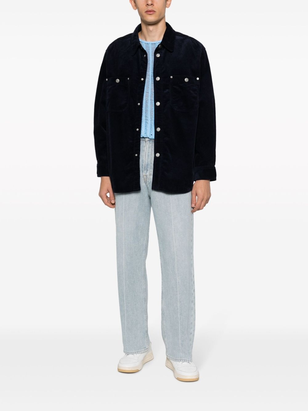corduroy cotton silk-blend shirt - 2