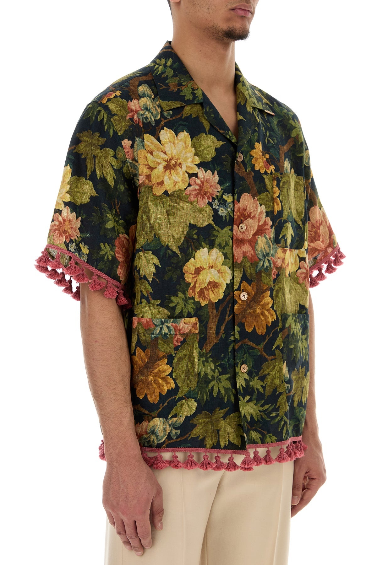 Printed linen shirt - 3