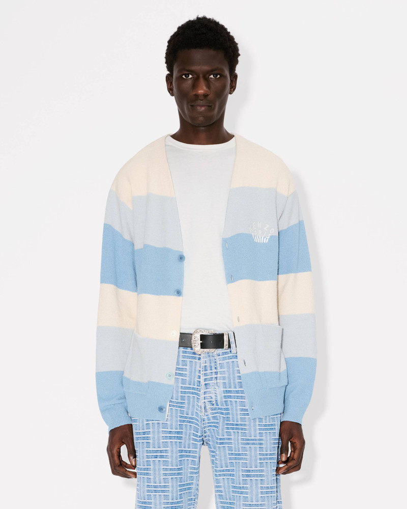 Embroidered stripes cardigan in cotton blend 3