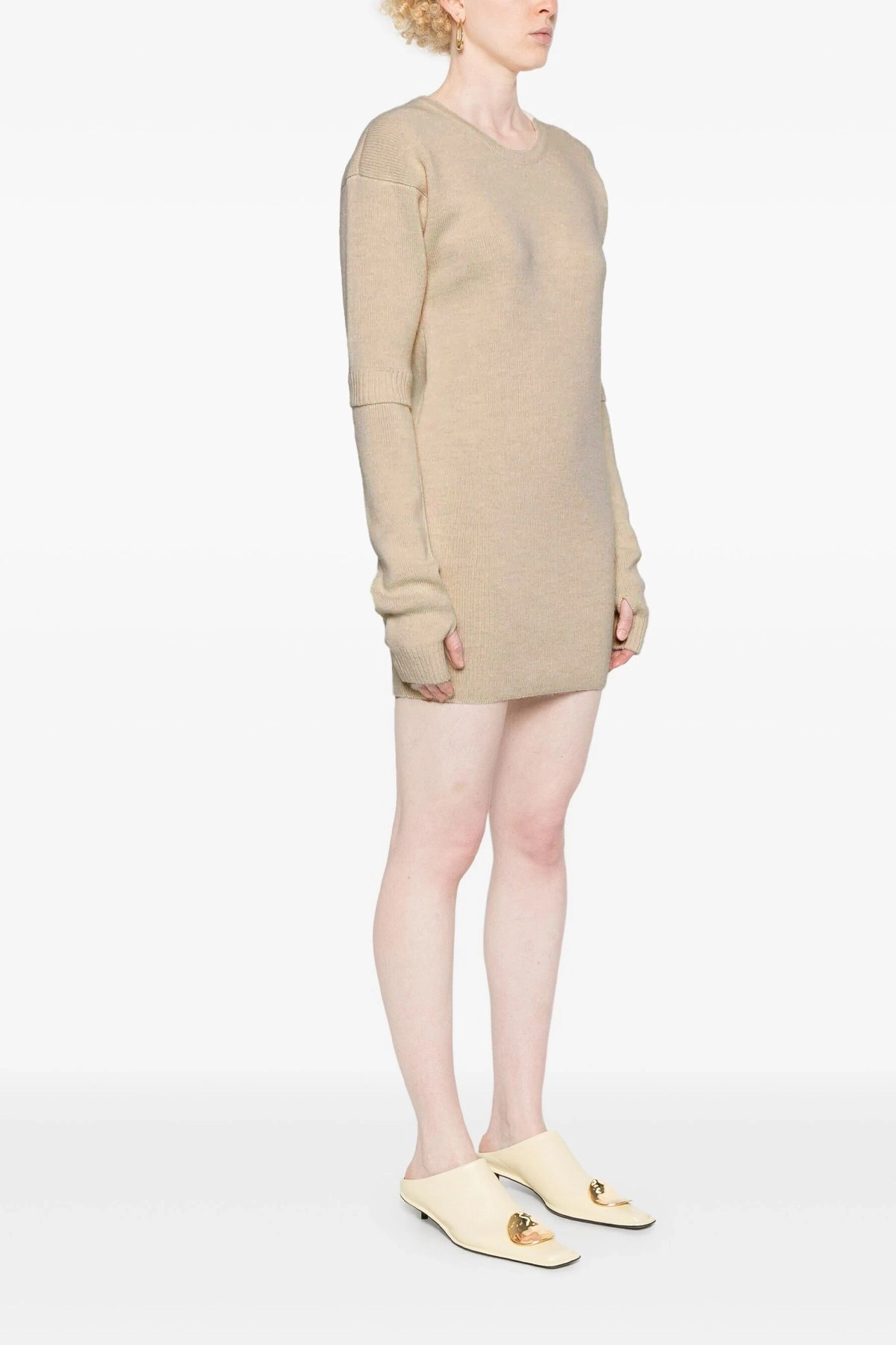Knitted dress with removable sleeves - 6