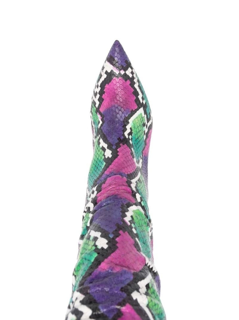 snakeskin-effect leather boots 4