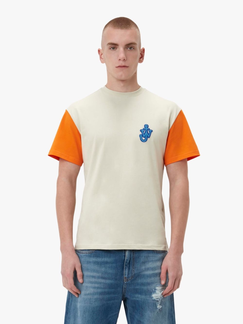 ANCHOR PATCH CONTRAST SLEEVE T-SHIRT - 2