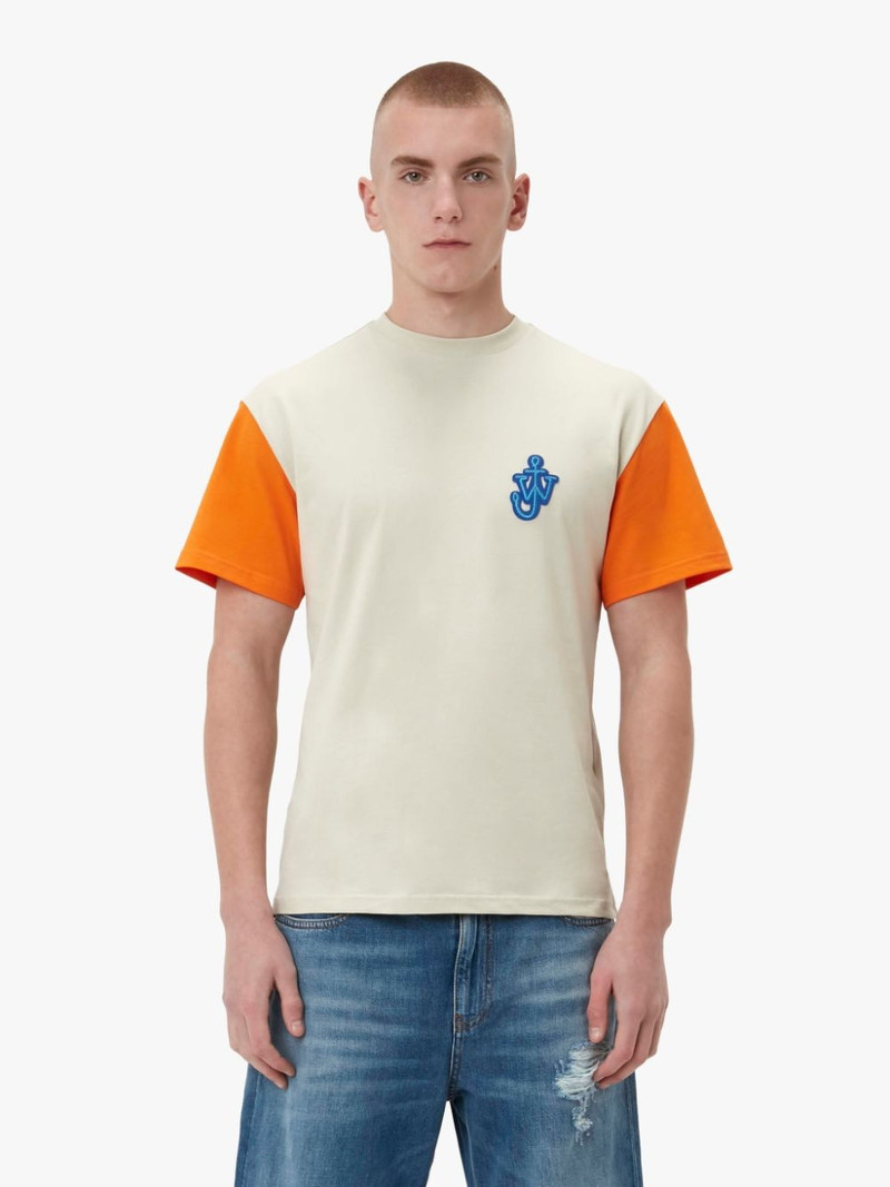 JW Anderson ANCHOR PATCH CONTRAST SLEEVE T-SHIRT outlook