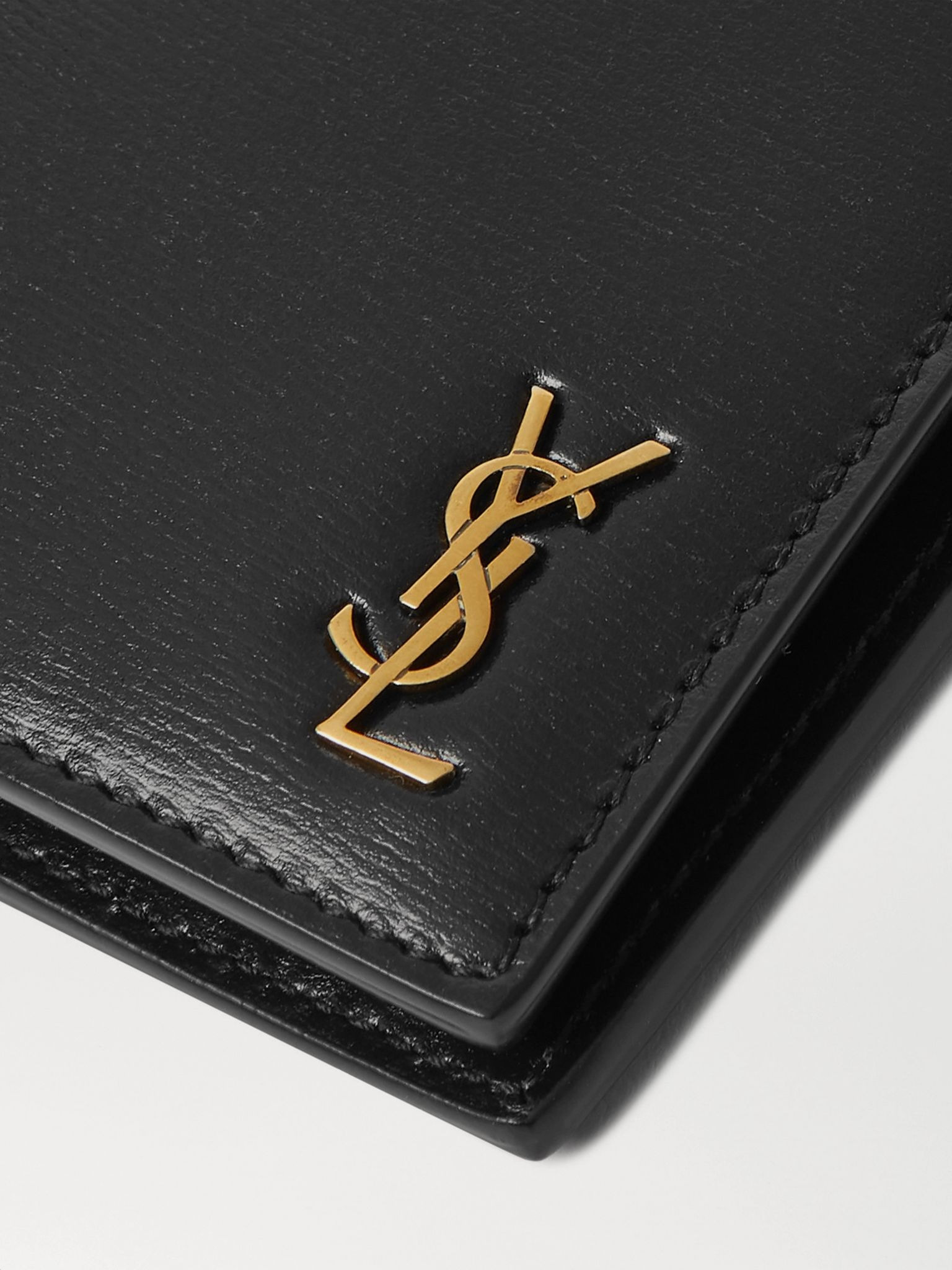 Logo-Appliquéd Leather Billfold Wallet Black - 3
