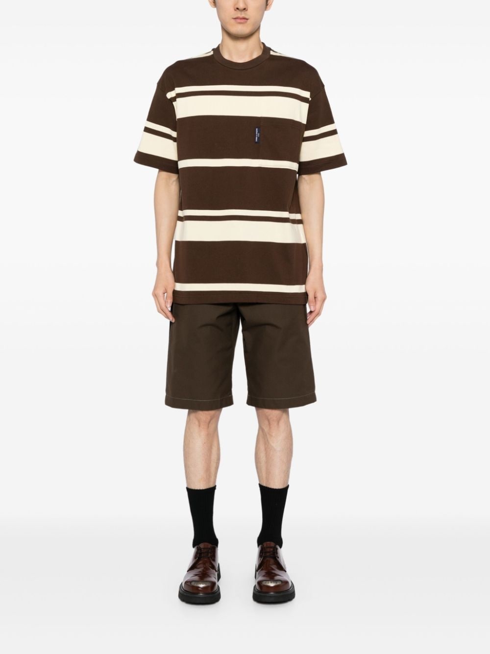 stripe cotton T-shirt - 2