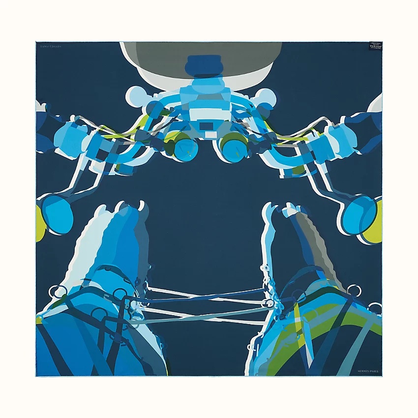 Hermes, Drive Me Crazy double face scarf 90 - 5