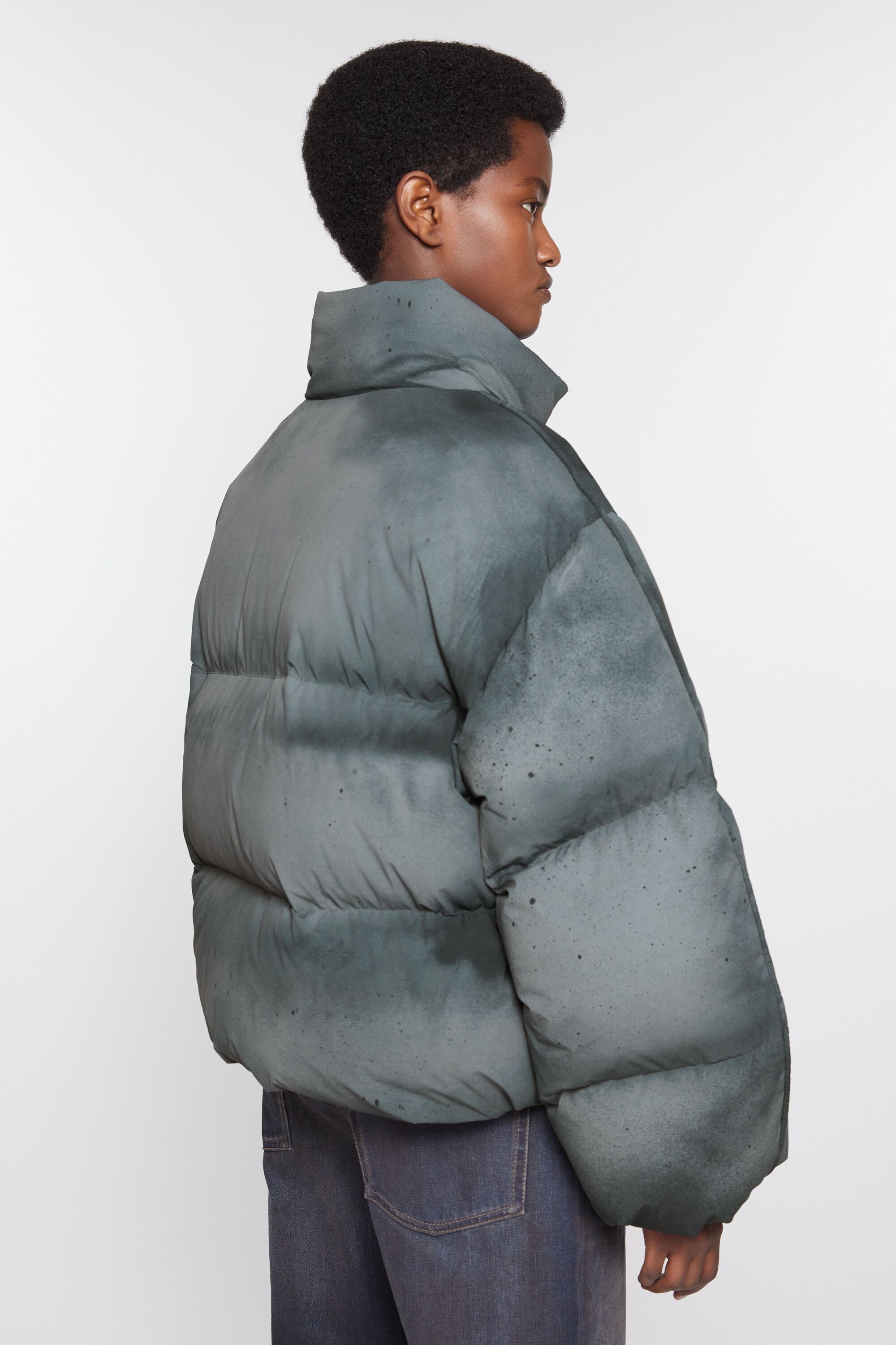 Down puffer jacket - Anthracite/black - 4
