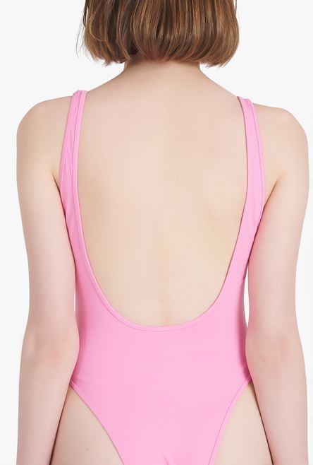 Balmain x Barbie - Light pink racerback one-piece with white Balmain Paris logo - 5