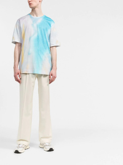 FENDI Fendi Earth monogram tie-dye print T-shirt outlook