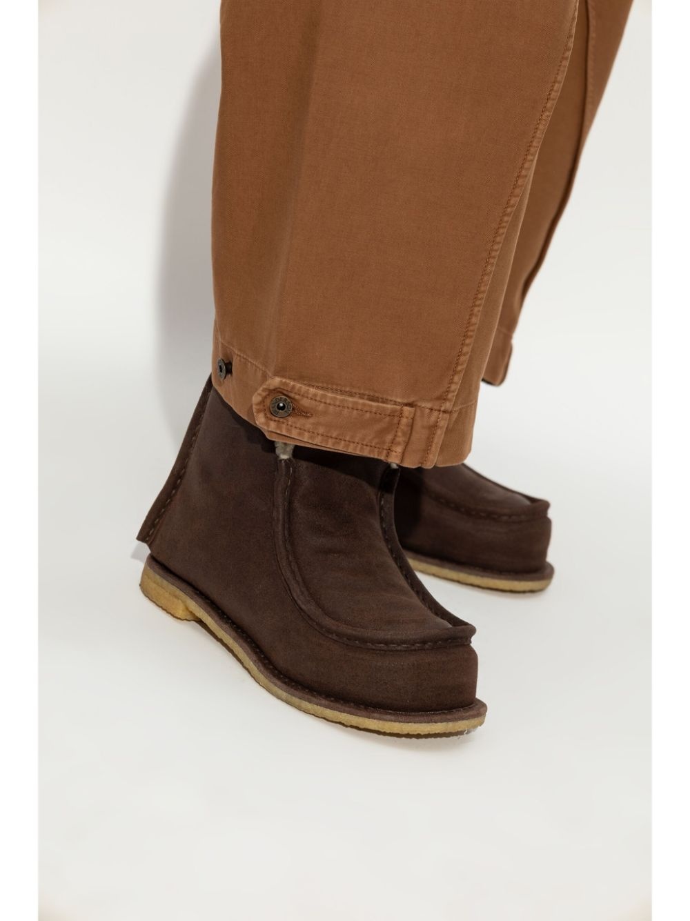 shearling-lined suede boots - 2