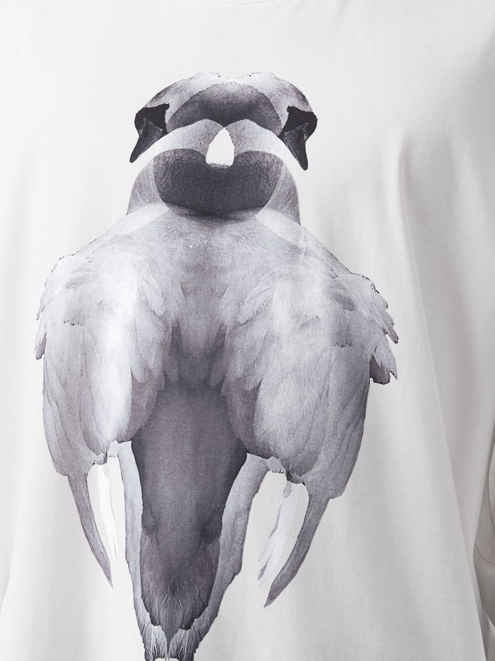 swan print cut-out T-shirt - 5