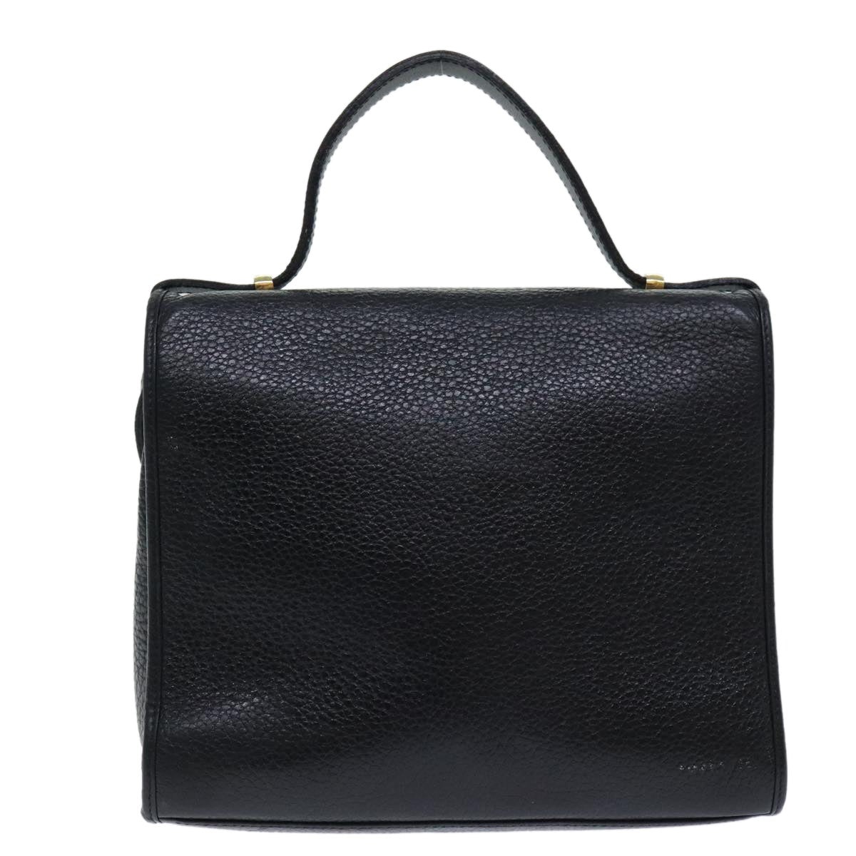 DIOR Hand Bag Leather Black Gold - 2