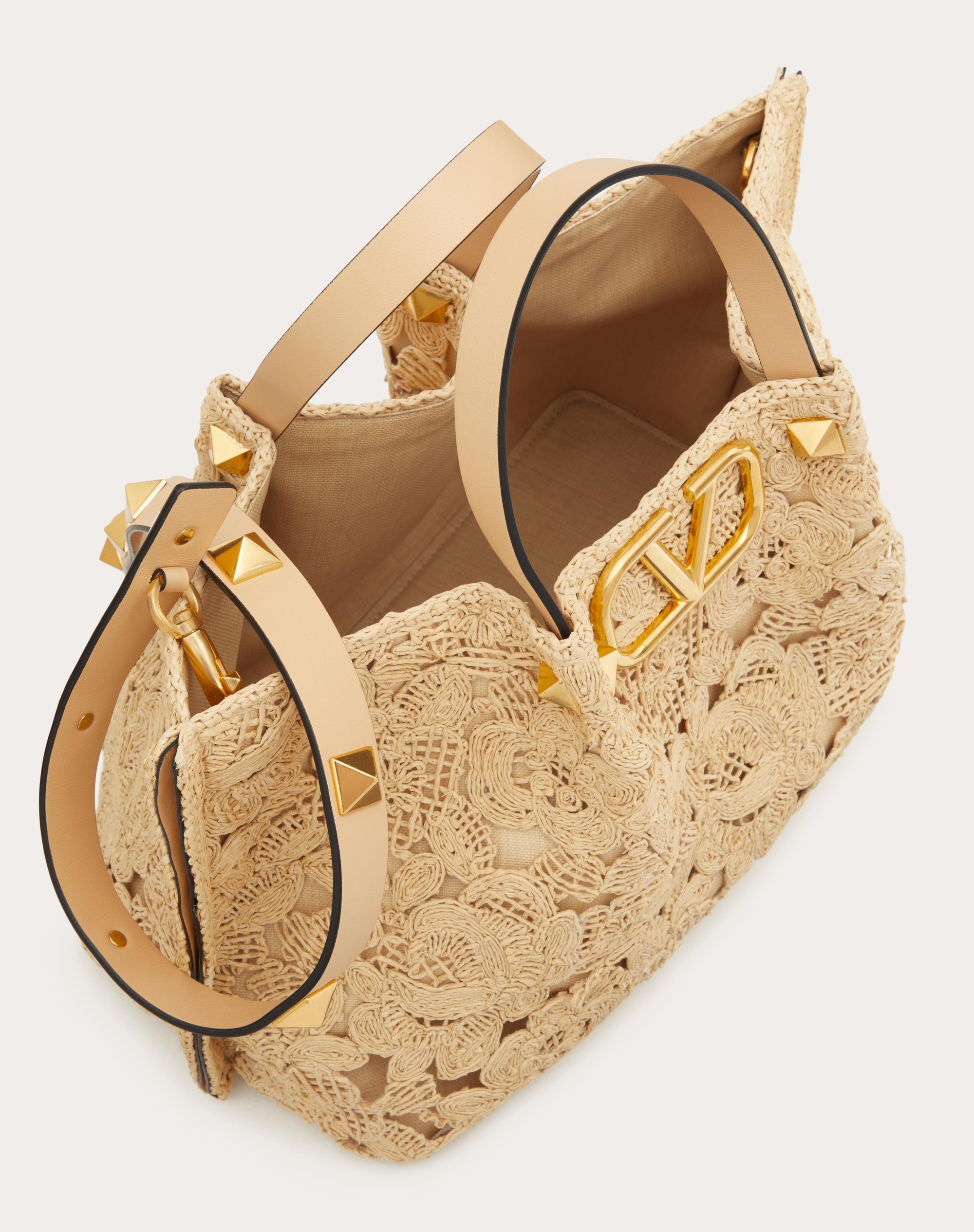 MEDIUM SHOPPING BAG IN LACE-EFFECT RAFFIA - 6