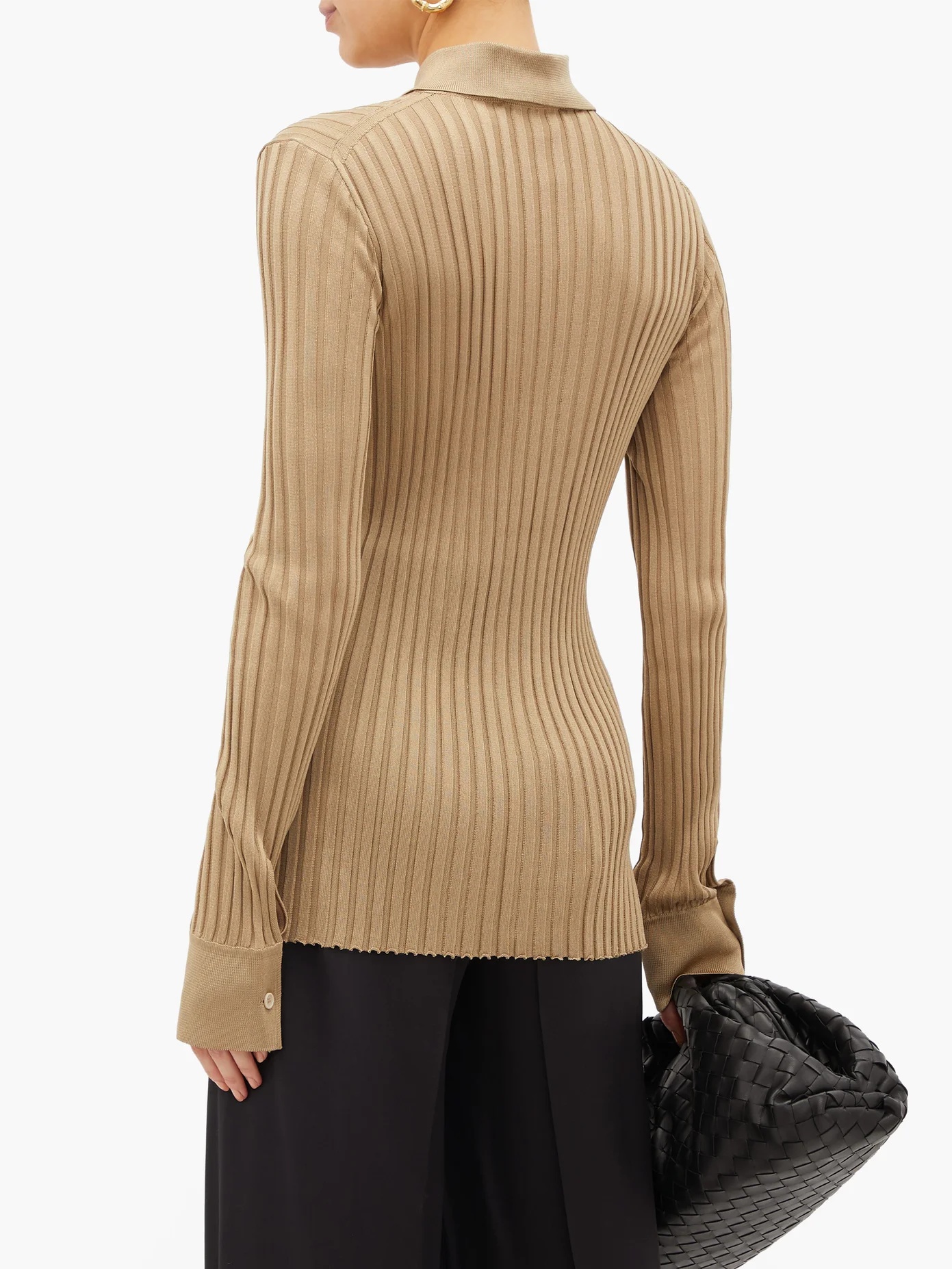 Ribbed-knit silk cardigan - 10