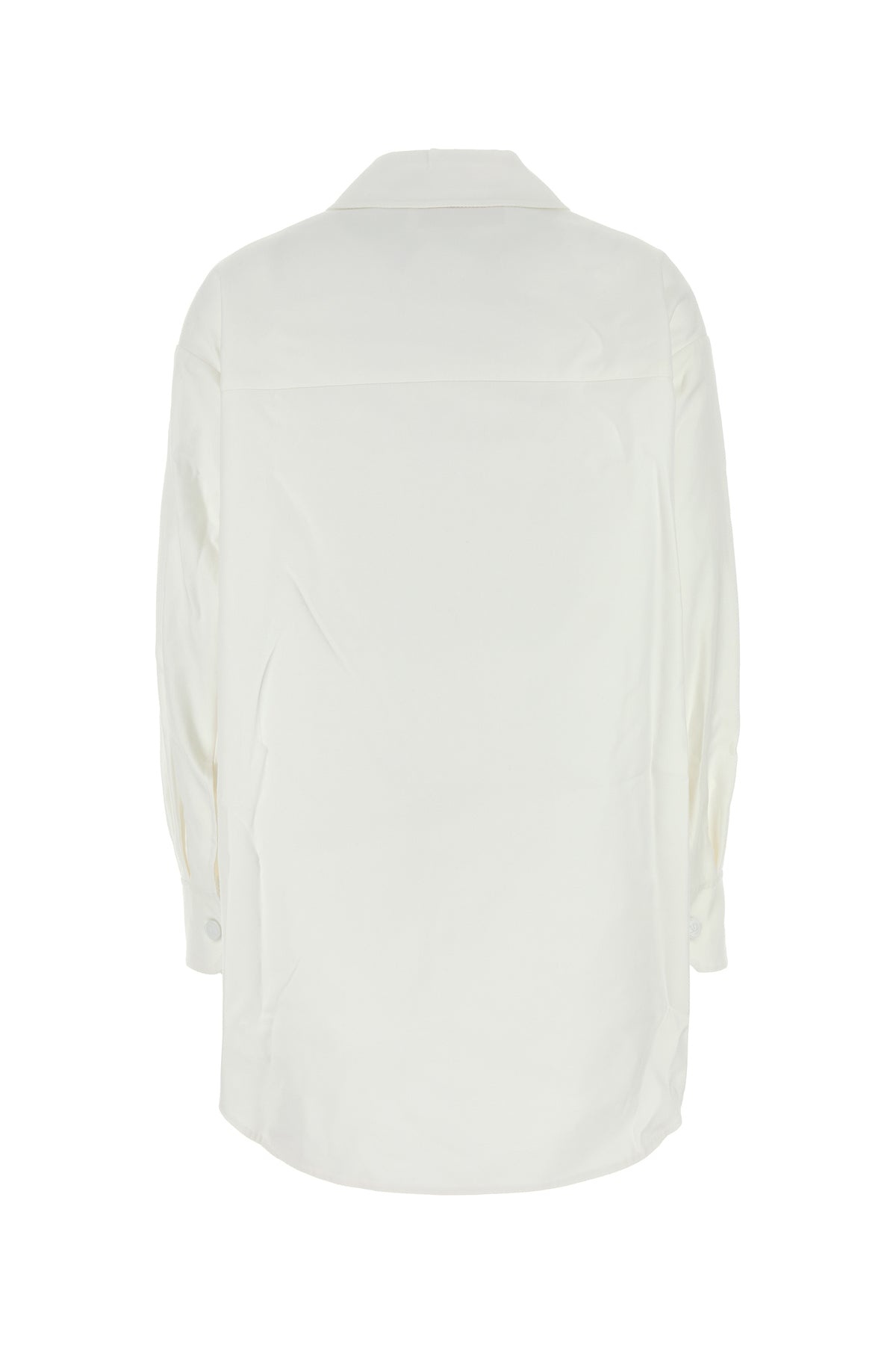 White cotton blend oversize jacket - 2