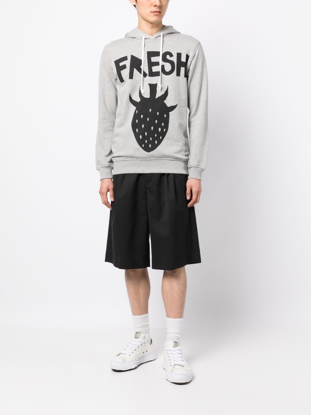 graphic-print cotton hoodie - 2