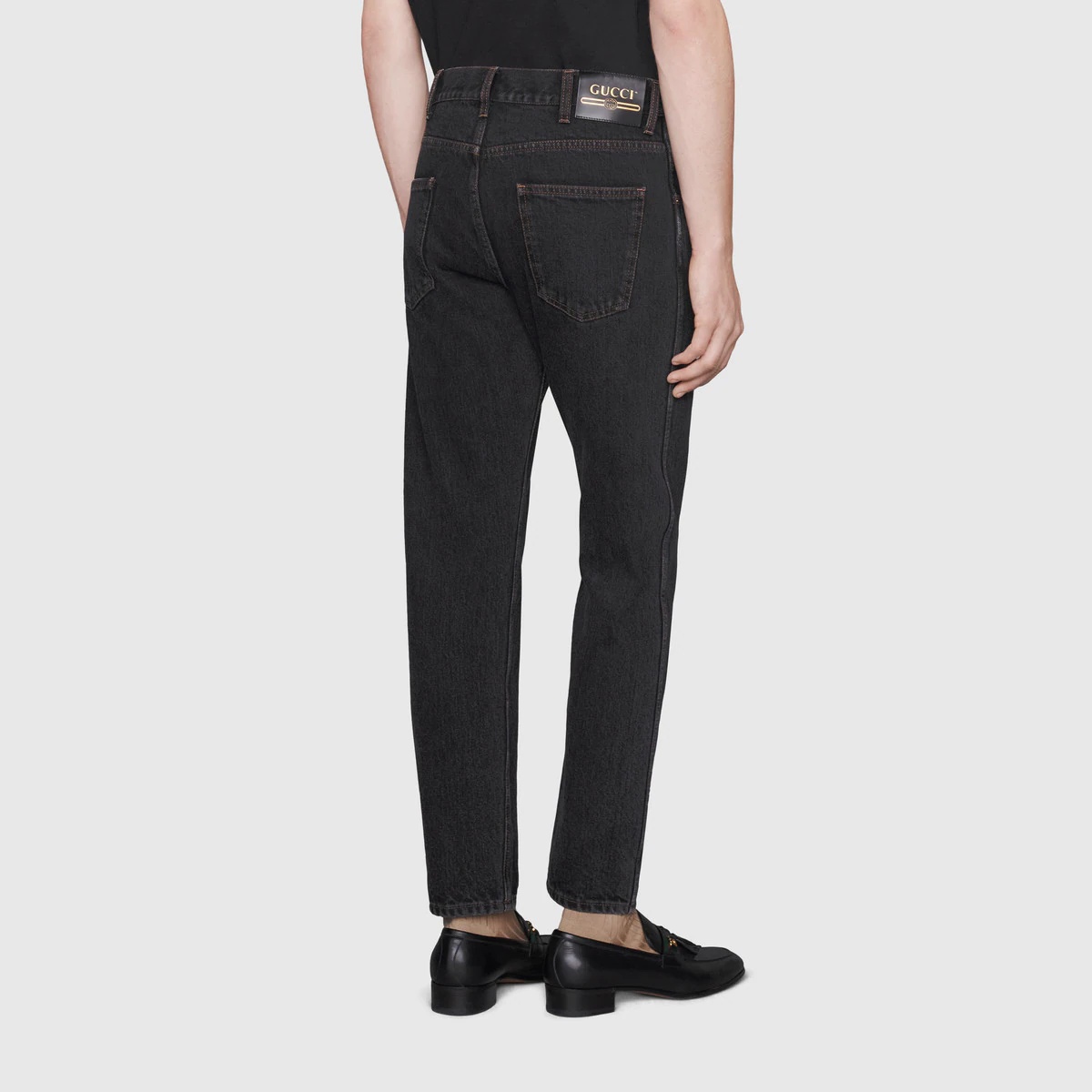Tapered eco stonewashed denim pant - 5