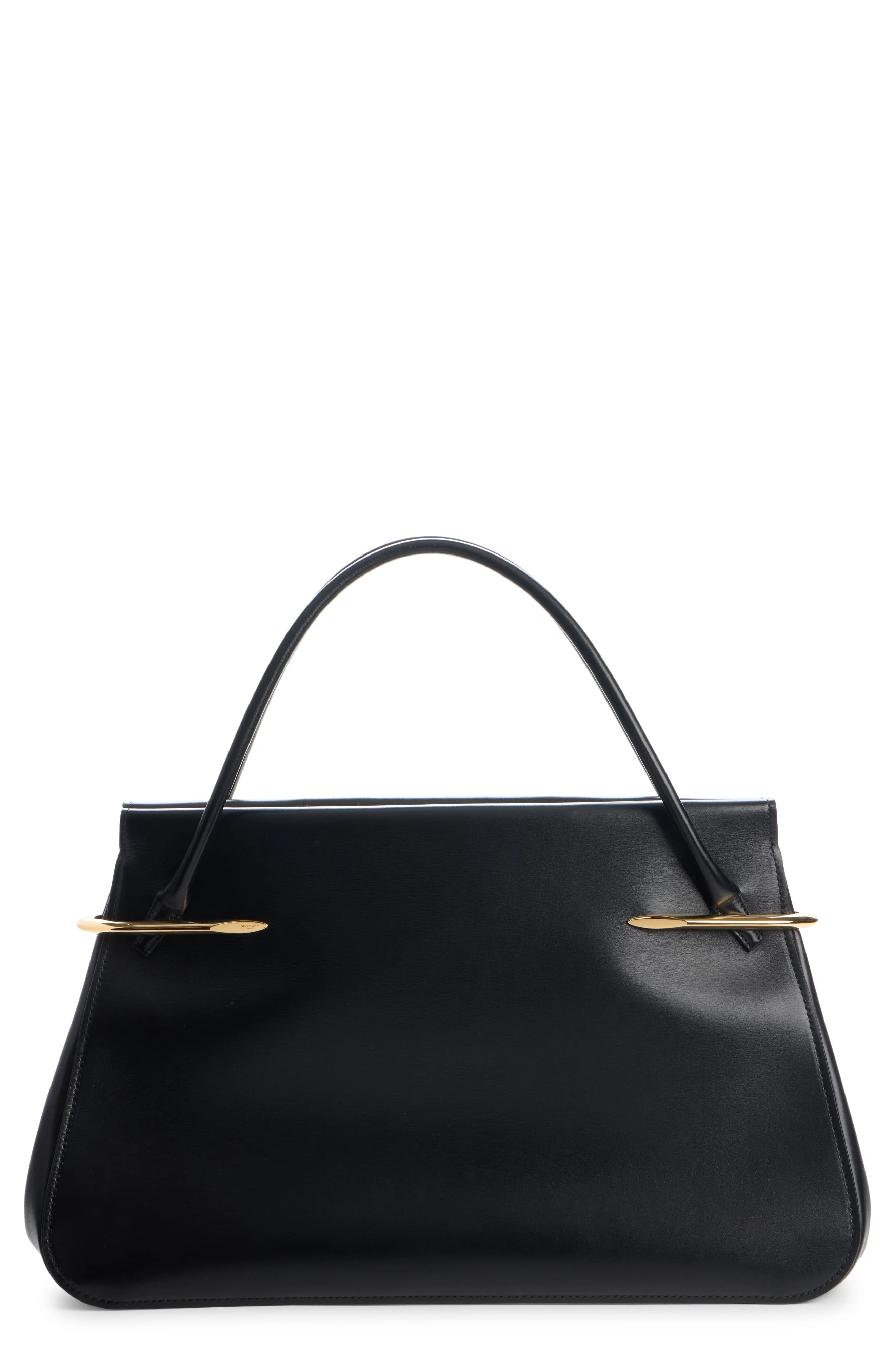 Givenchy Large Pinch Leather Top Handle Bag in 001-Black at Nordstrom - 1