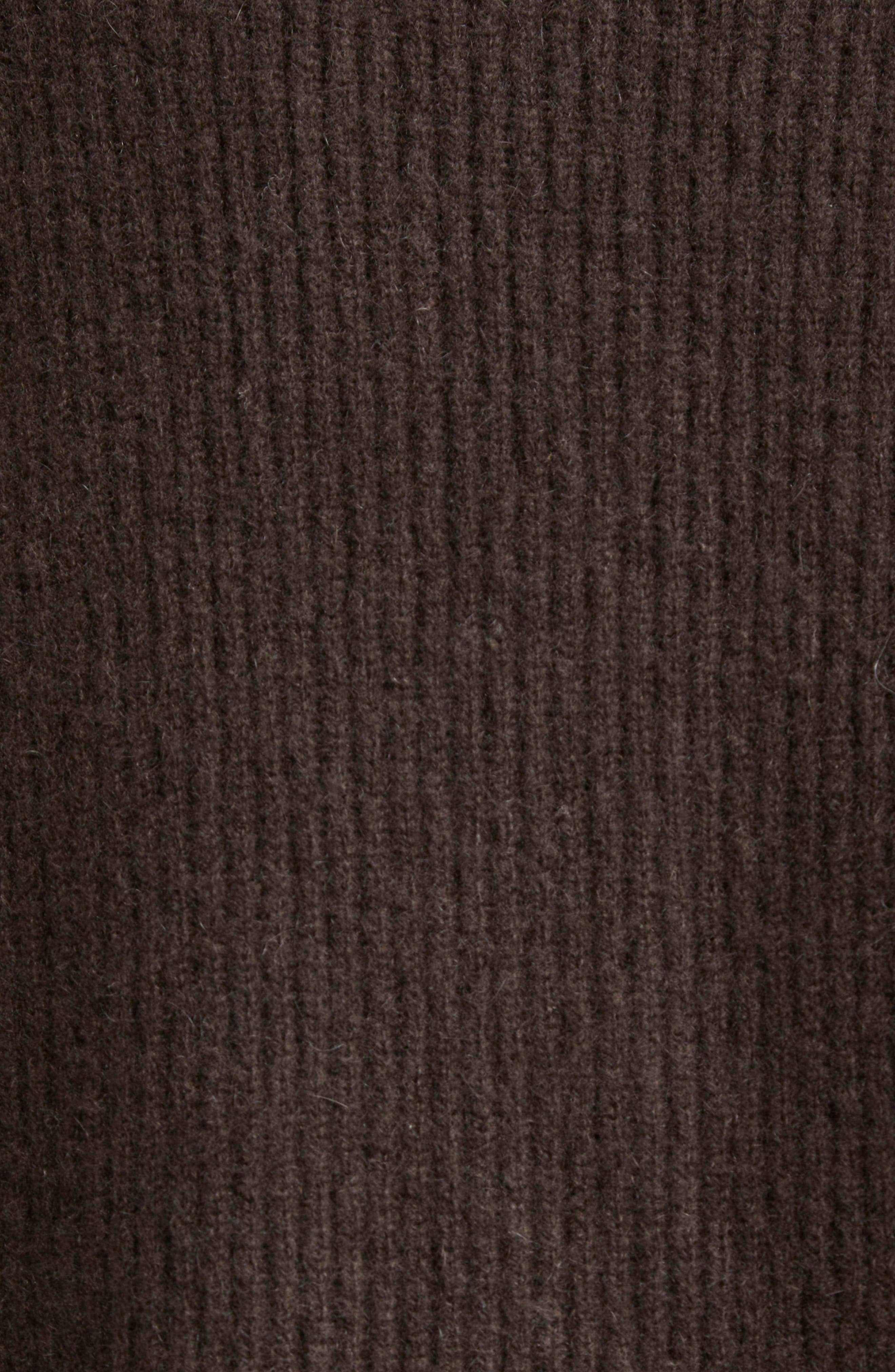 R13 Twisted Front Cashmere Rib Cardigan in Dark Brown at Nordstrom - 7