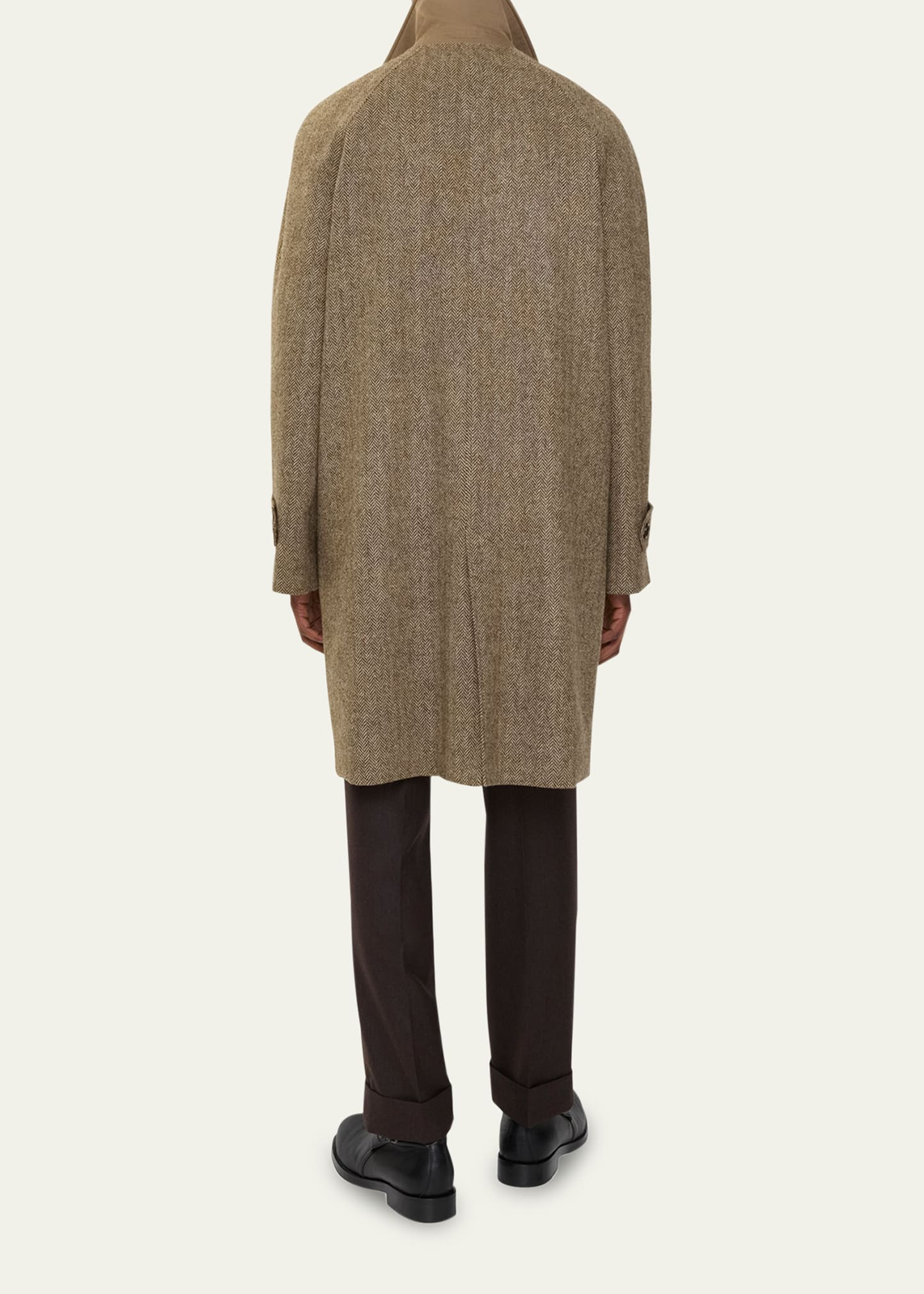 Men's Chevington Herringbone Wool Dual Burberry Car Coat - 3
