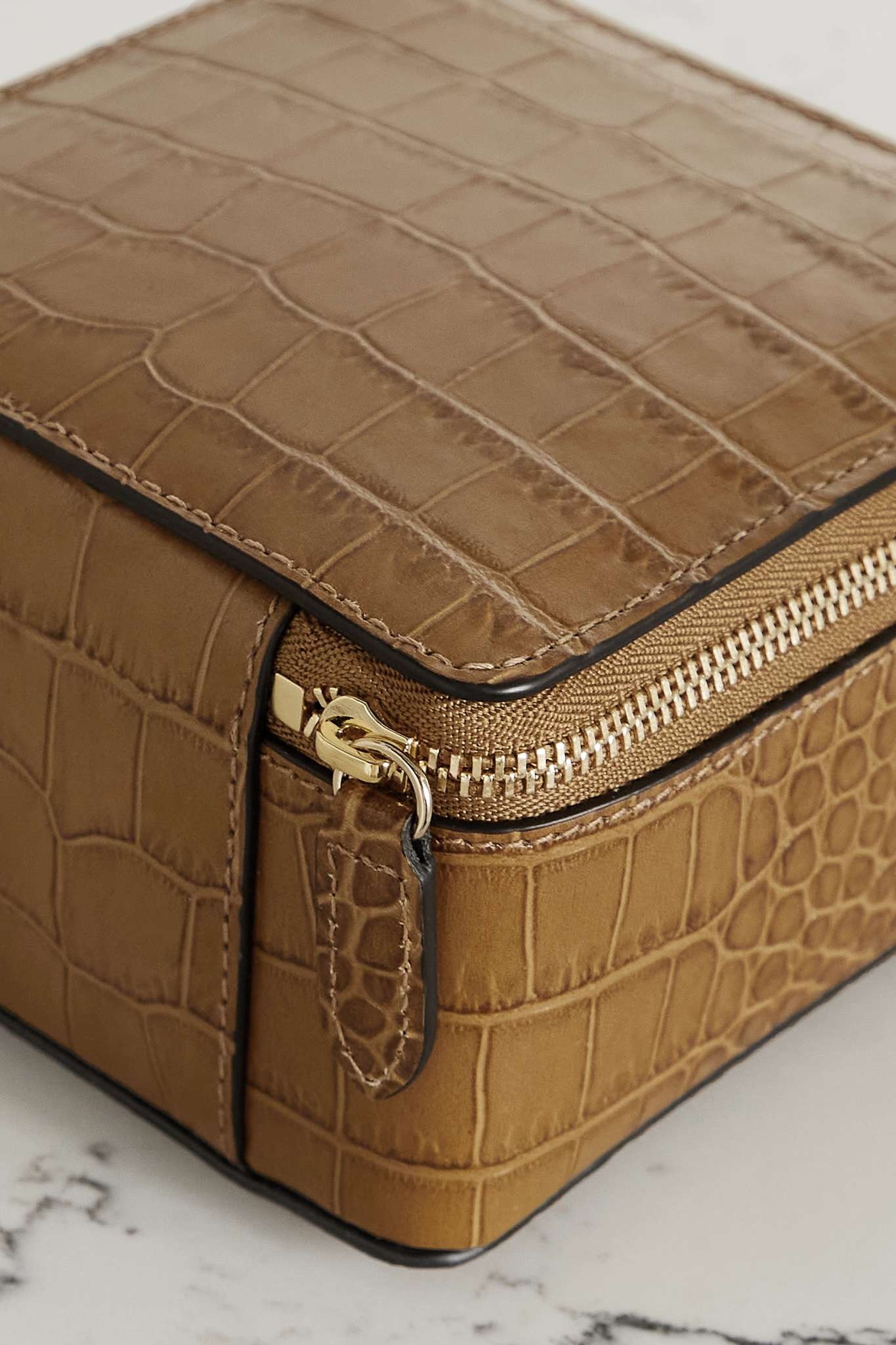 Panama large textured-leather trinket case - 4