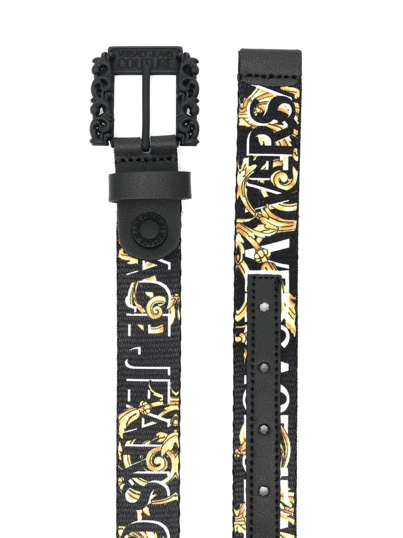 VERSACE JEANS COUTURE baroque-print buckle belt outlook