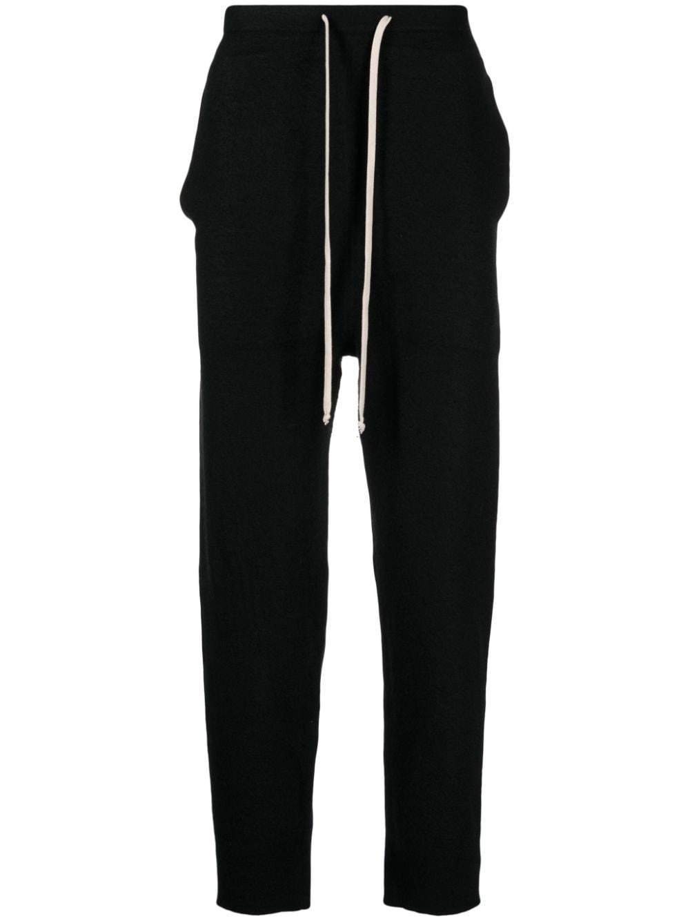 drawstring-waist cashmere trousers - 1