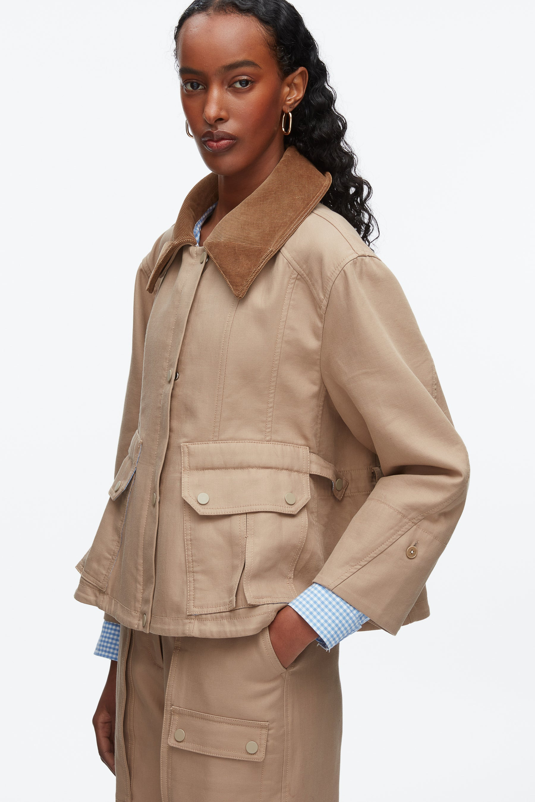 Cropped Flounce Barn Jacket - 6