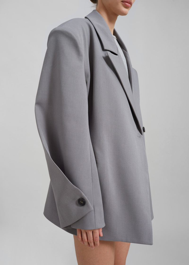 Pia Boxy Blazer - Grey 4