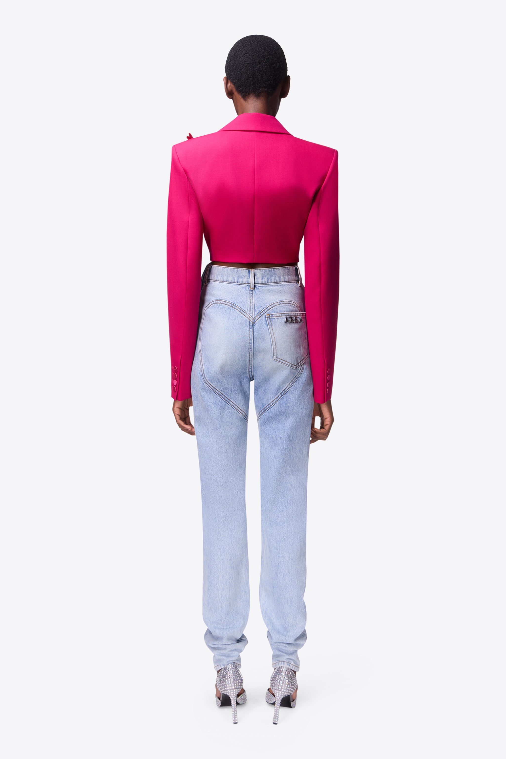 FLOWER CORSAGE ANKLE ZIP JEAN - 5
