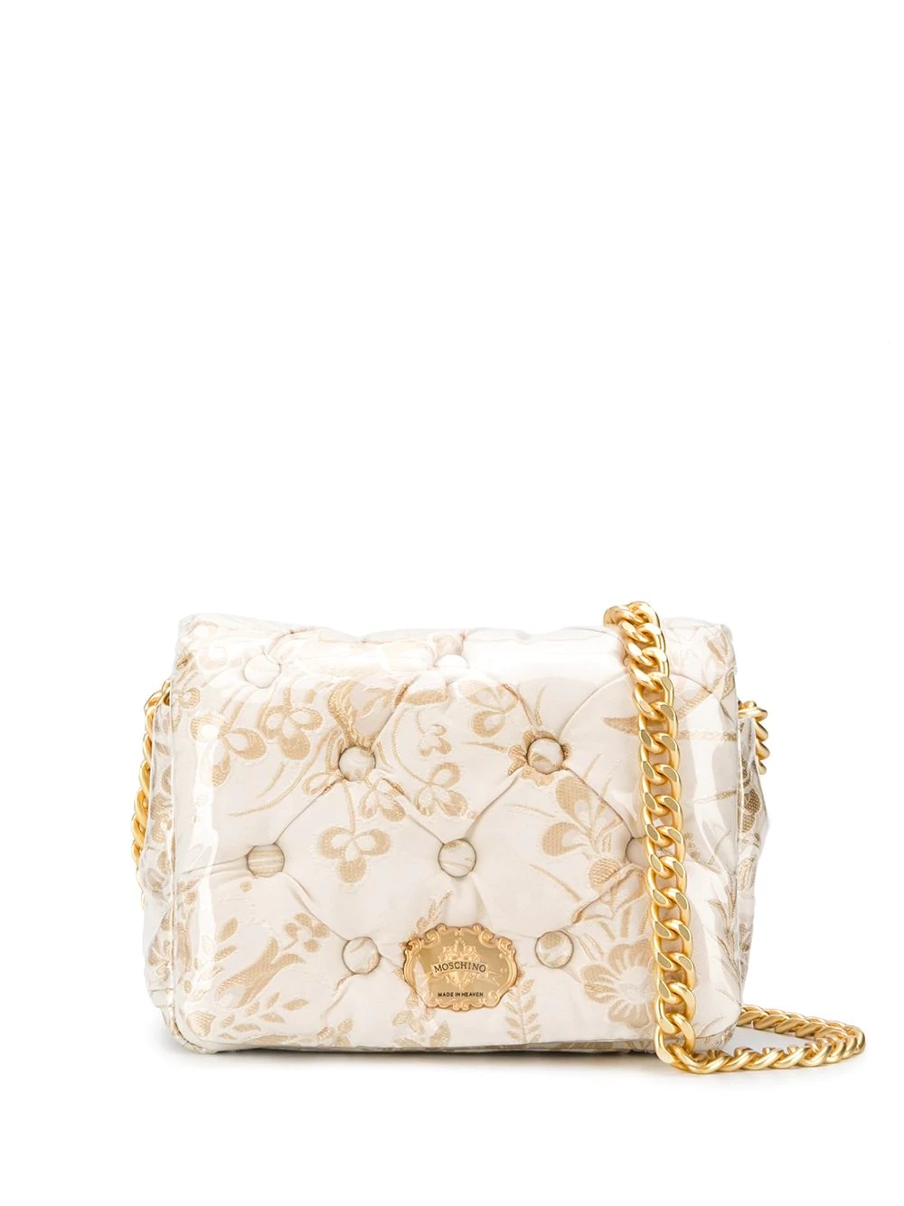 quilted floral-print crossbody - 1