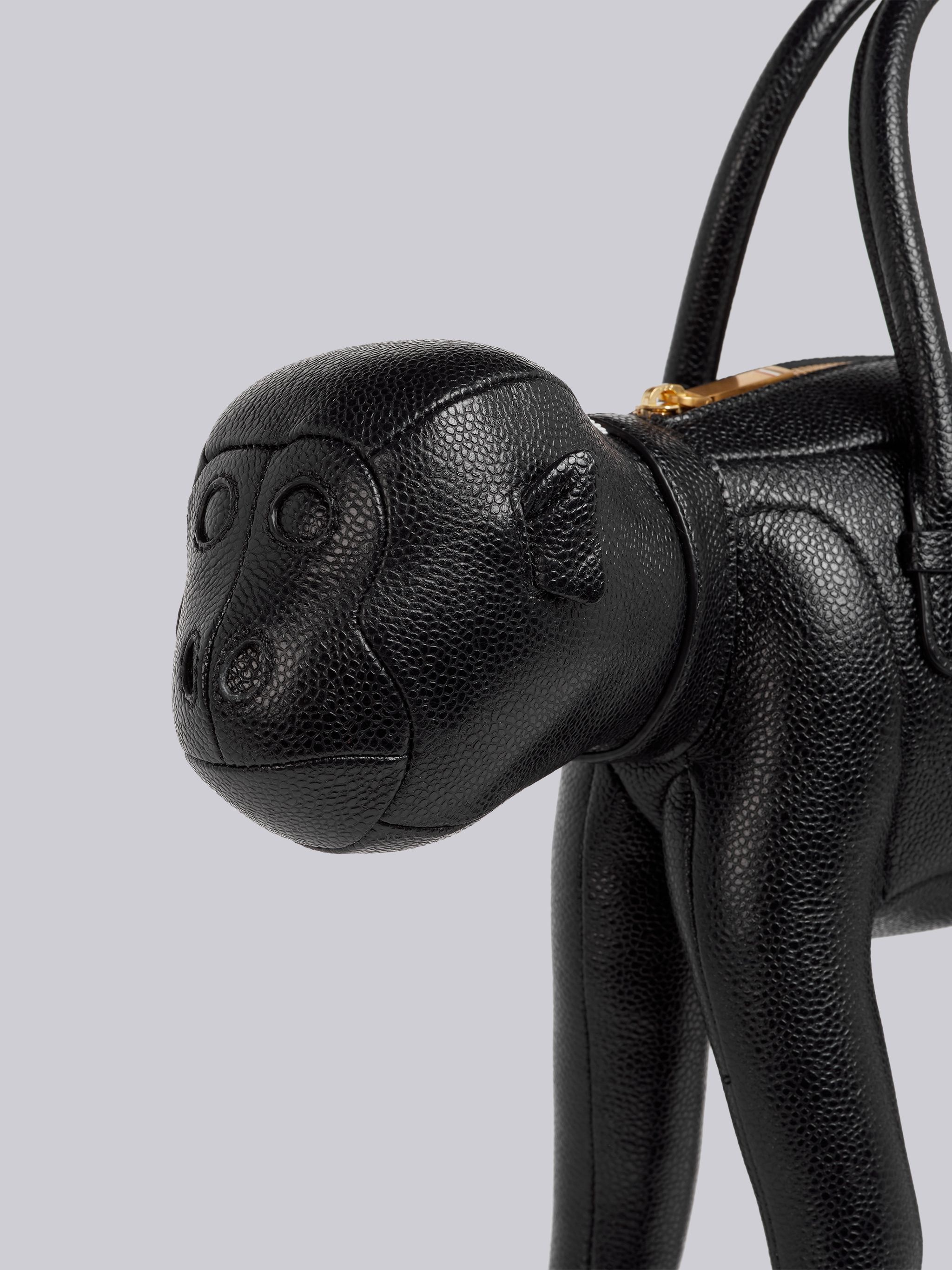 Black Pebbled Calfskin Monkey Bag - 2