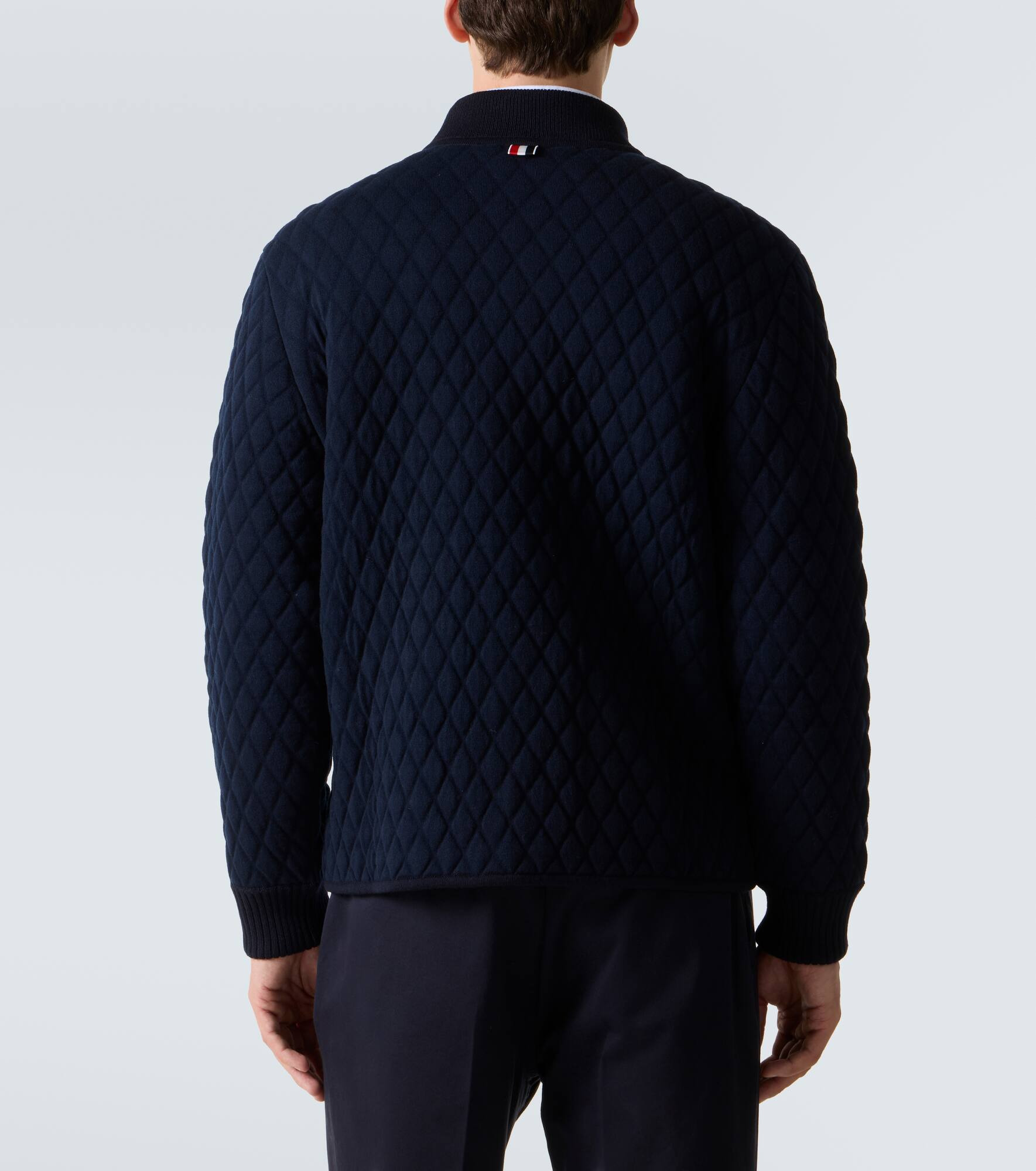 Quilted wool-blend jacket - 4